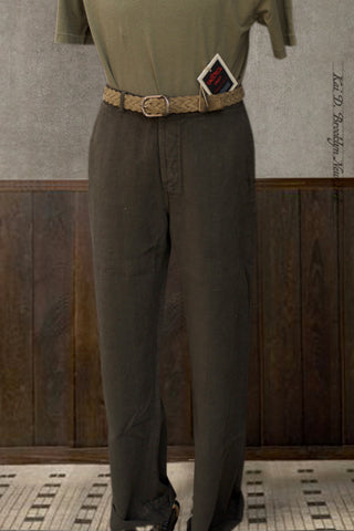 Heavy Linen Wide Leg Chore Pants - Elk - 31, 32, 34. 36
