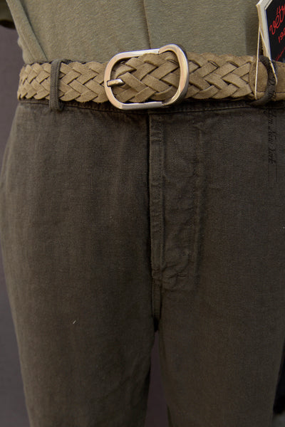 Heavy Linen Wide Leg Chore Pants - Elk - 32, 34. 36