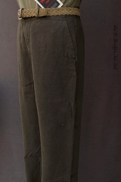 Heavy Linen Wide Leg Chore Pants - Elk - 32, 34. 36
