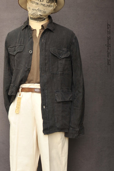Ellis Safari Jacket - Over Dyed Linen - 48(M), 52(XL) (NO RETURN)