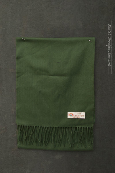 Pure Cashmere Wool Scarf - Imperial Green