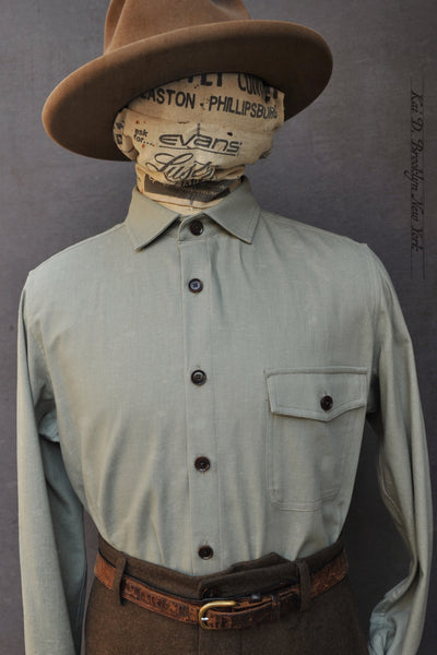 Skillman Shirt - Cotton Silk - Evergreen - L, XL, XXL