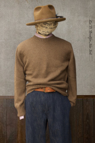Mongolian Yak Wool Sweater - Fawn - S, M, L, XL, XXL