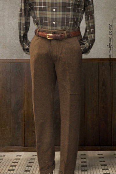 Finn Trousers - Brown Herringbone - S (31)