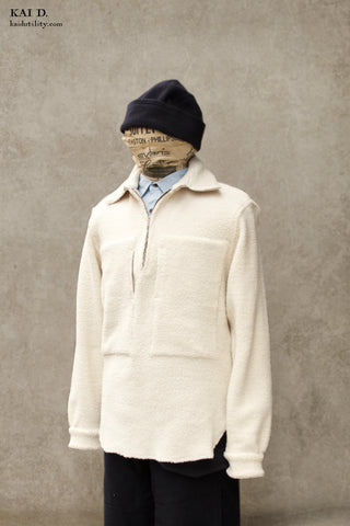 Wool Fleece Pull Over Shirt - S, M