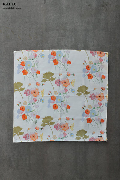 Silk Cotton Bandana - Watercolor Floral
