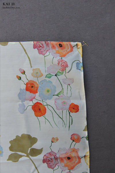 Silk Cotton Bandana - Watercolor Floral