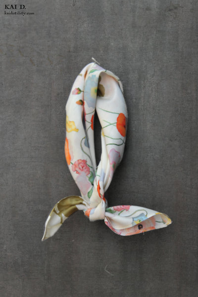 Silk Cotton Bandana - Watercolor Floral