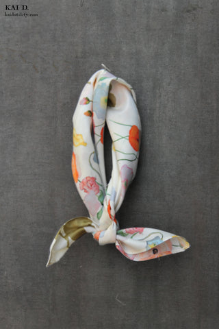 Silk Cotton Bandana - Watercolor Floral