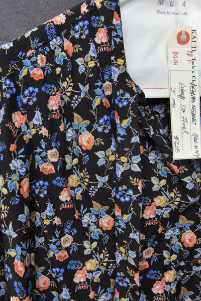 Agnes Shirt - Pure Silk - Black Floral  - S