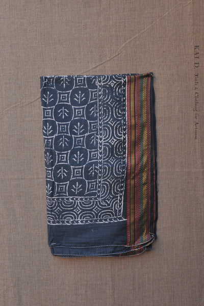 Block Print Beach Shawl - Fossil Grey