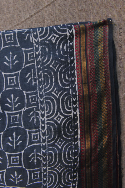 Block Print Beach Shawl - Fossil Grey