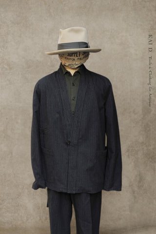 Scarecrow's Jacket - Cotton Black Pin - M, XL