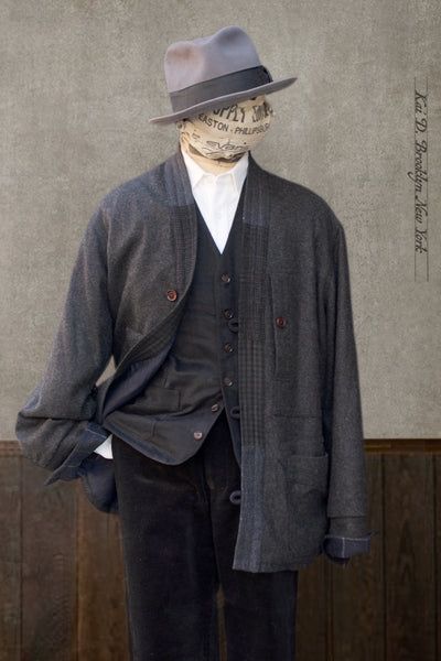 Folk House Kimono Jacket - Charcoal - XL (NO RETURN)