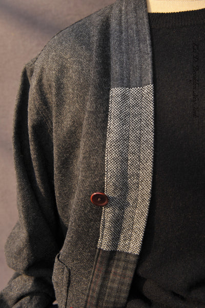Folk House Kimono Jacket - Charcoal - L II