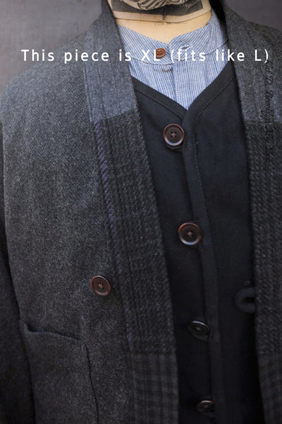 Folk House Kimono Jacket - Charcoal - L