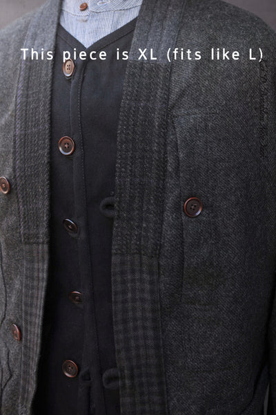 Folk House Kimono Jacket - Charcoal - L