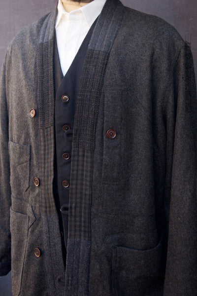 Folk House Kimono Jacket - Charcoal - XL (NO RETURN)