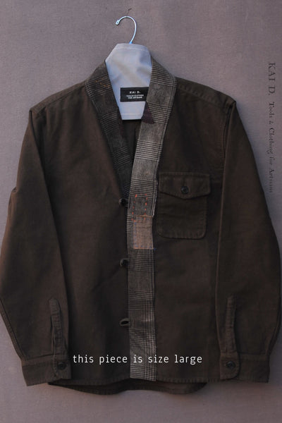 Forager Kimono shirt - Chocolate Brown - M, L
