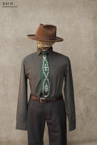 Ultra Soft Heather Cotton Denham shirt - Forest - M