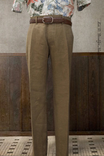 Finn Trousers - Khaki LInen - L, XL