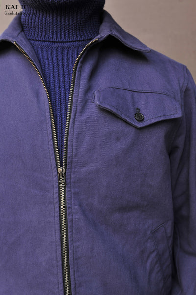 50s Zip Jacket - French Blue - M, L