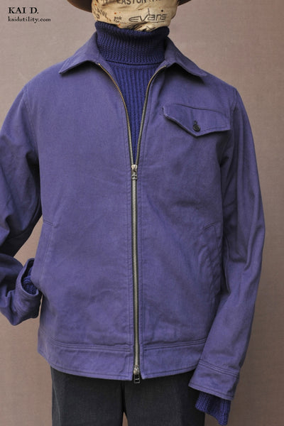 50s Zip Jacket - French Blue - M, L