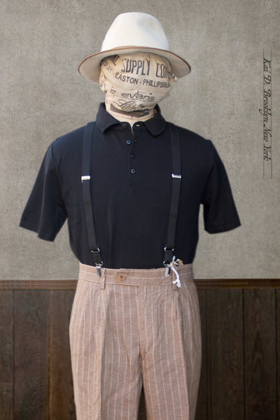 Gassed Cotton Polo - Black - M, XL