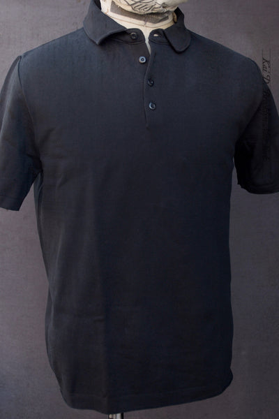 Gassed Cotton Polo - Black - M, XL