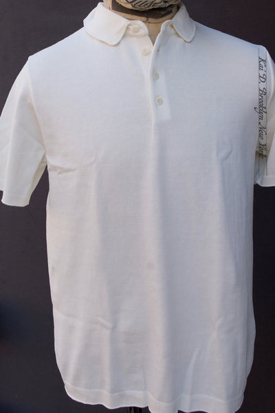 Gassed Cotton Polo - Offwhite - M, L, XL