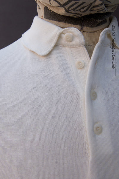 Gassed Cotton Polo - Offwhite - M, L, XL