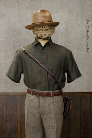 Short Sleeve Cassady Shirt - Dark Green Heather  - M, L, XL, XXL