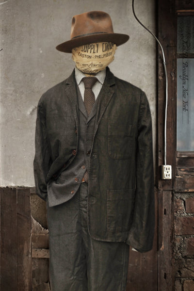 Ginsberg Jacket (Relaxed Fit) - Cotton Linen Denim - S, M, L, XL