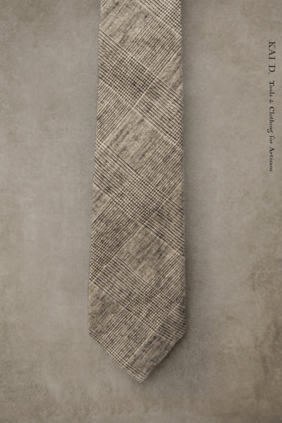 Glen Plaid Tie - Taupe