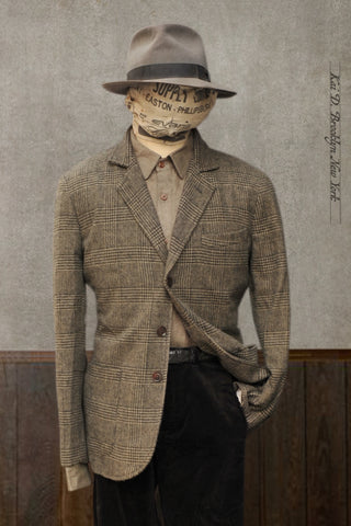 Shoemaker's Jacket - Wool Cashmere Glen Plaid - S, M, L, XL