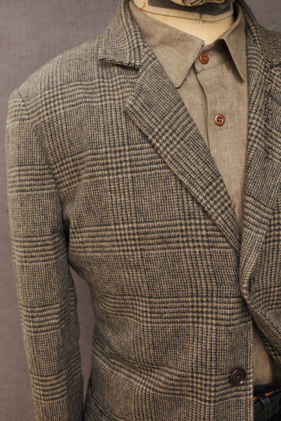 Shoemaker's Jacket - Wool Cashmere Glen Plaid - S, M, L, XL