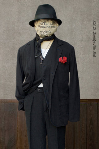 Garment Dyed Shoemaker Jacket - Black -  M/L (NO RETURN)