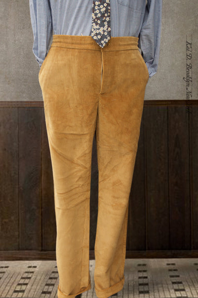 Heavy Weight Corduroy Trousers - Gold - 34 (NO RETURN)