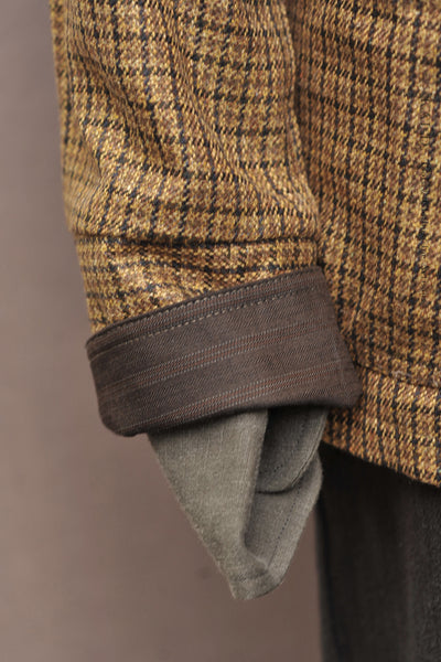 Degas Work Jacket - English Wool - Gold Check - M, L