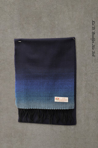 Pure Cashmere Wool Scarf - Gradation Blue