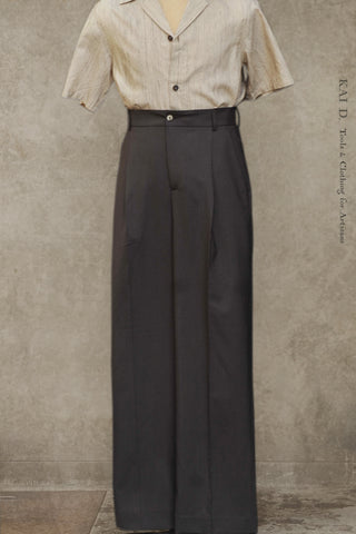 Grandad Trousers - Super 130s Cool Wool - 48 (fits like 31),, 50 (fits like 33)