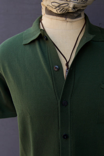 Ripley Button Front Shirt - Dark Green - M, XL