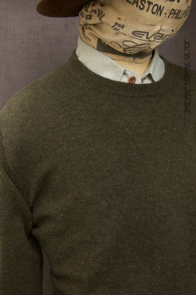 Mongolian Cashmere Sweater - Army Green - M, L, XL