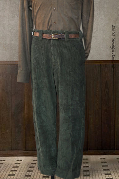 Countryman Corduroy Pants - Pine Green - M, L