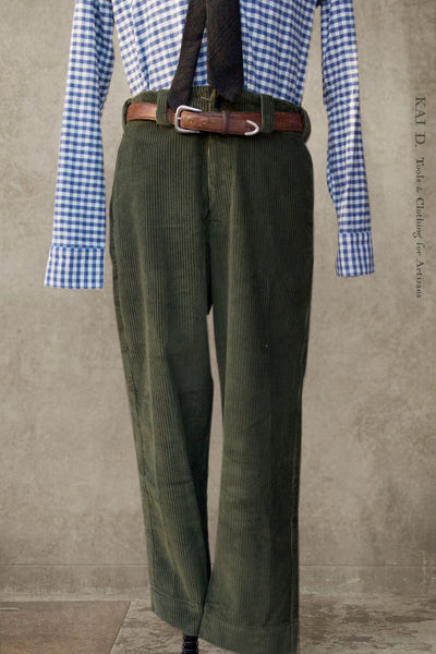 Countryman Corduroy Pants - Pine Green - M, L