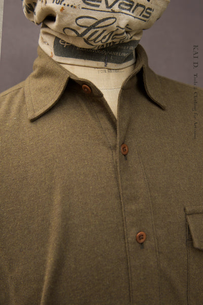 Cassady Shirt (Relaxed Cut)- Green Heather Baby Flannel - M, L, XL