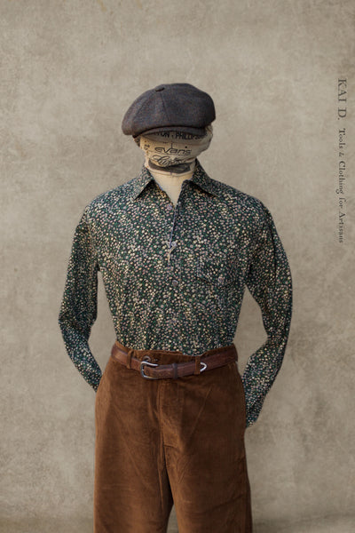 Classic Button Down Shirt - Green Liberty Print - M, L, XL