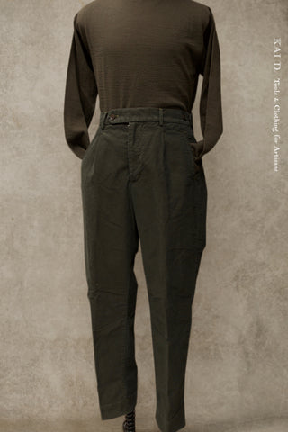 Novelist Trousers - Garment Dyed Grey Moleskin - 28