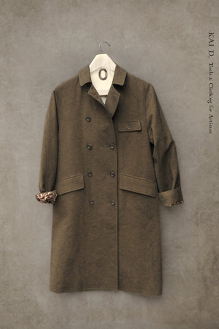 Keaton Trench Coat - Cotton Linen Tweed  -  S, M, L