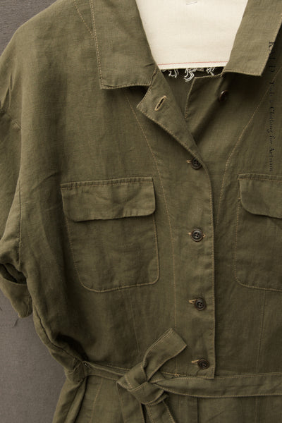 Louis Jumpsuit - Washed Green - S, L